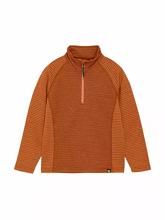 COLOR KIDS | Zipshirt termico da bambino in pile a righe | orange